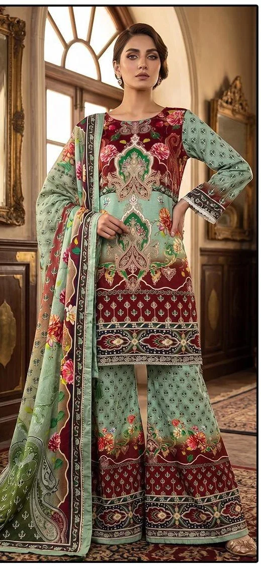 Hoor Tex 834 And 852 Muslin Digital Printed Salwar Kameez Wholesale