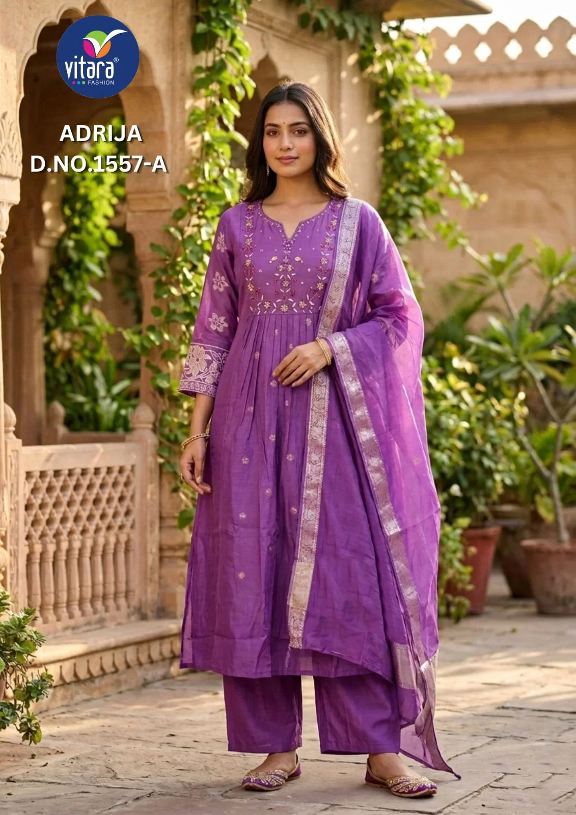 Aanchi Bul Bul Mul Chanderi Embroidered Kurti With Bottom Dupatta Wholesale