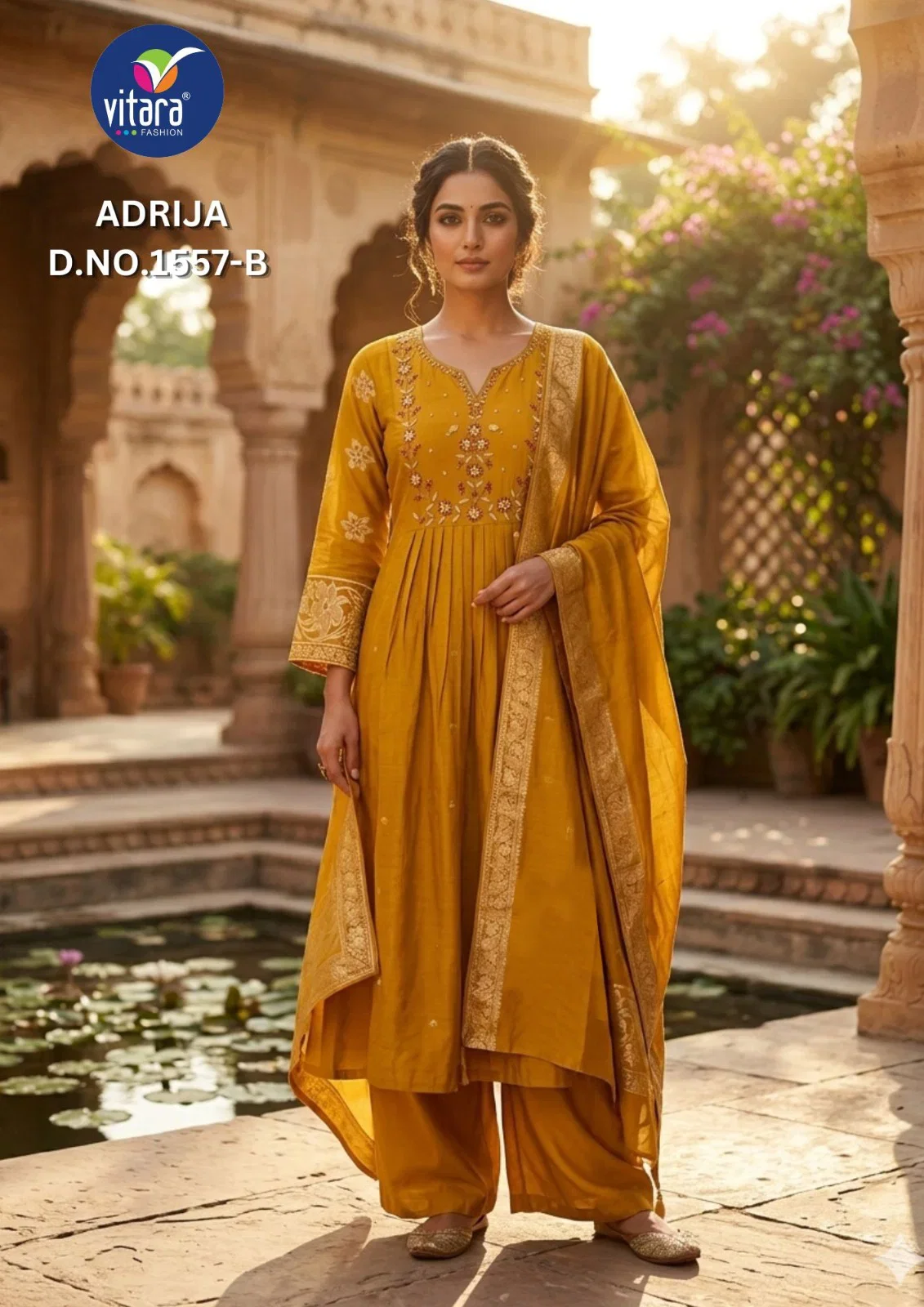 Aanchi Bul Bul Mul Chanderi Embroidered Kurti With Bottom Dupatta Wholesale