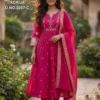 Aanchi Bul Bul Mul Chanderi Embroidered Kurti With Bottom Dupatta Wholesale