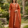 Aanchi Bul Bul Mul Chanderi Embroidered Kurti With Bottom Dupatta Wholesale