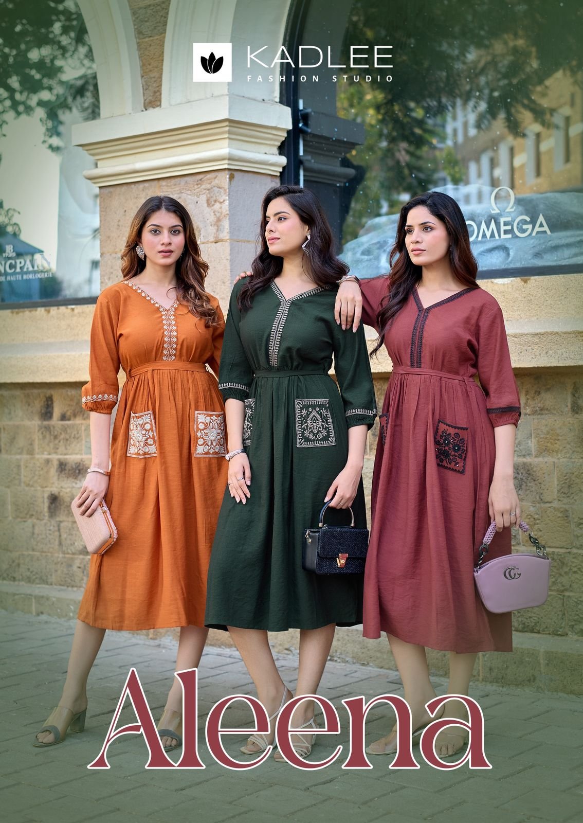 Kadlee Aleena Viscose Weaving Thread Worked Kurti Collection Wholesale