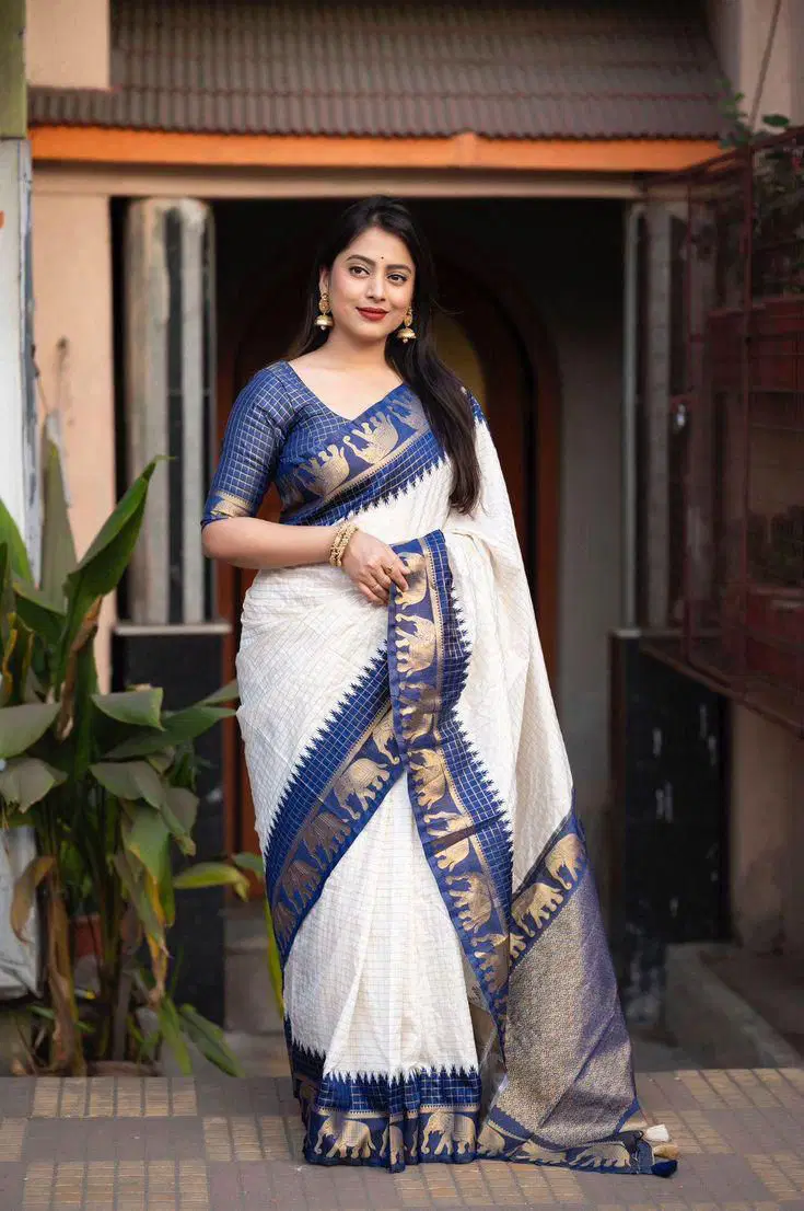 Soft Silk 5078 Lichi Silk Jacquard Work Saree Collection Wholesale