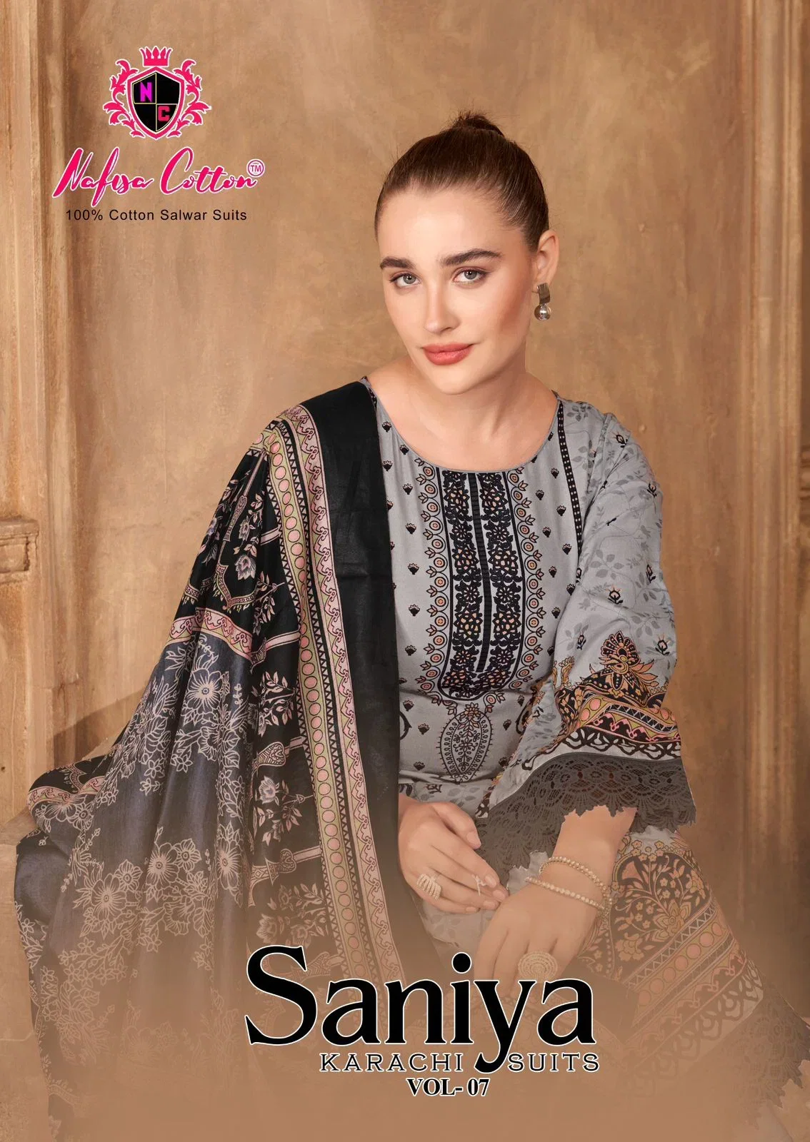 Nafisa Saniya Vol 7 Cotton Digital Printed Karachi Dress Material Wholesale