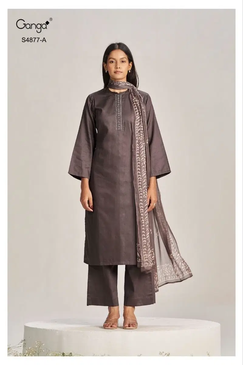 Beautiful Ganga Gabina 4877 Cotton Satin Printed Salwar Kameez Wholesale 2026
