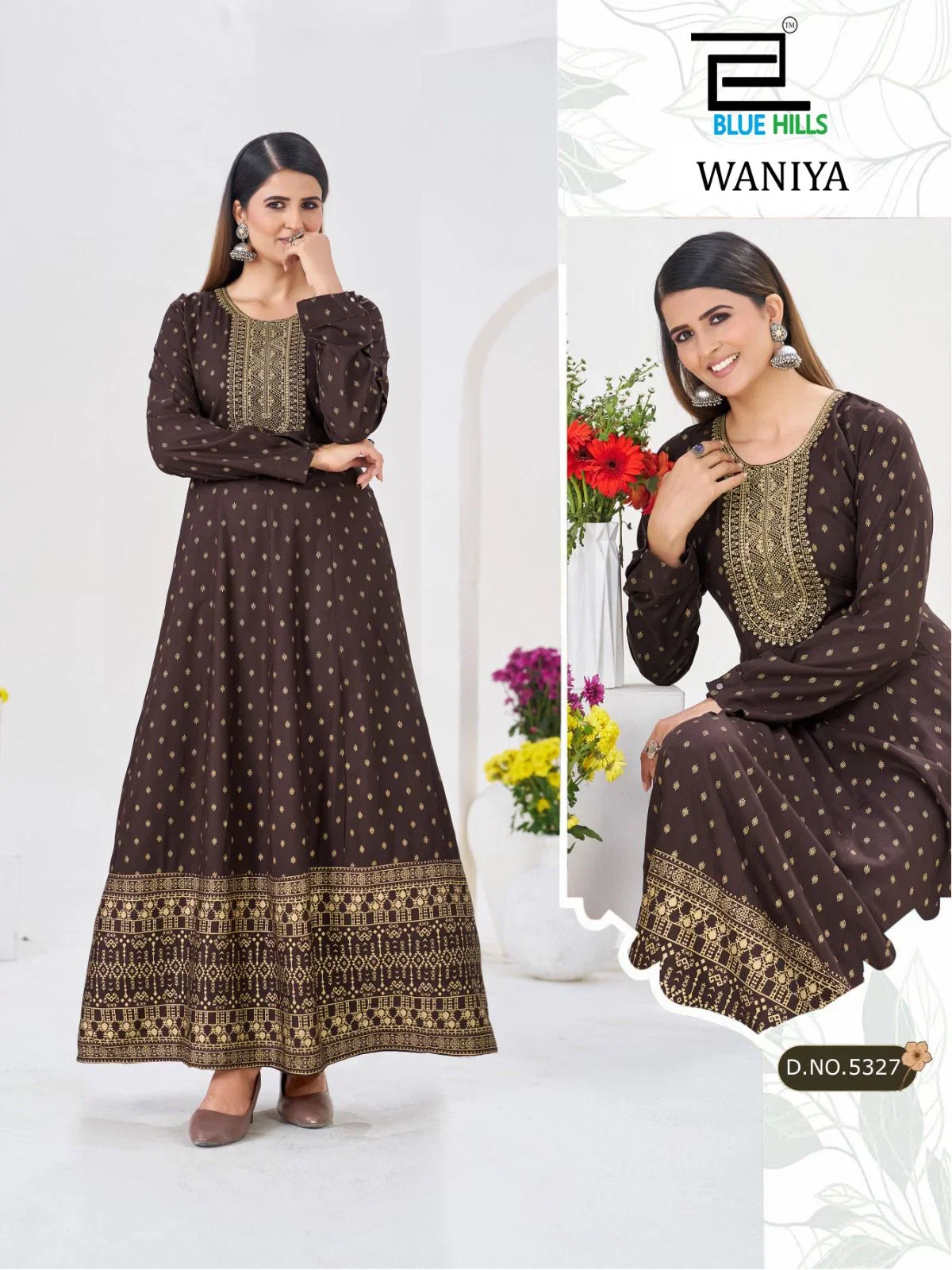 Buy Blue Hills Waniya Plus Size Rayon Foil Printed Anarkali Concept Kurti Collection Wholesale 2026