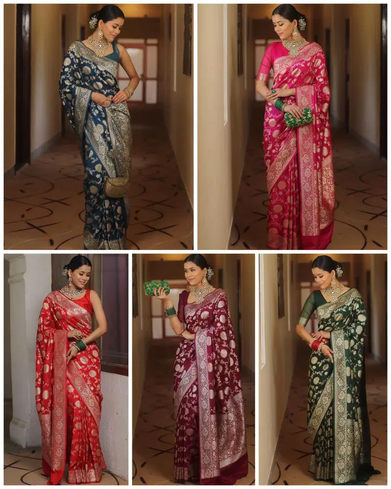 Buy Soft Silk 5085 Lichi Silk Jacquard Work Saree Collection Wholesale 2026