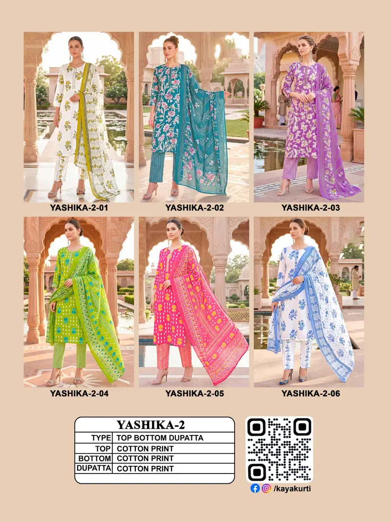 Stylish Kaya Yashika Vol 2 Cotton Printed Kurti With Bottom Dupatta Wholesale 2026