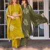 Kadlee Kasturam Rayon Print With Hand Worked Kurti With Bottom Dupatta Wholesale