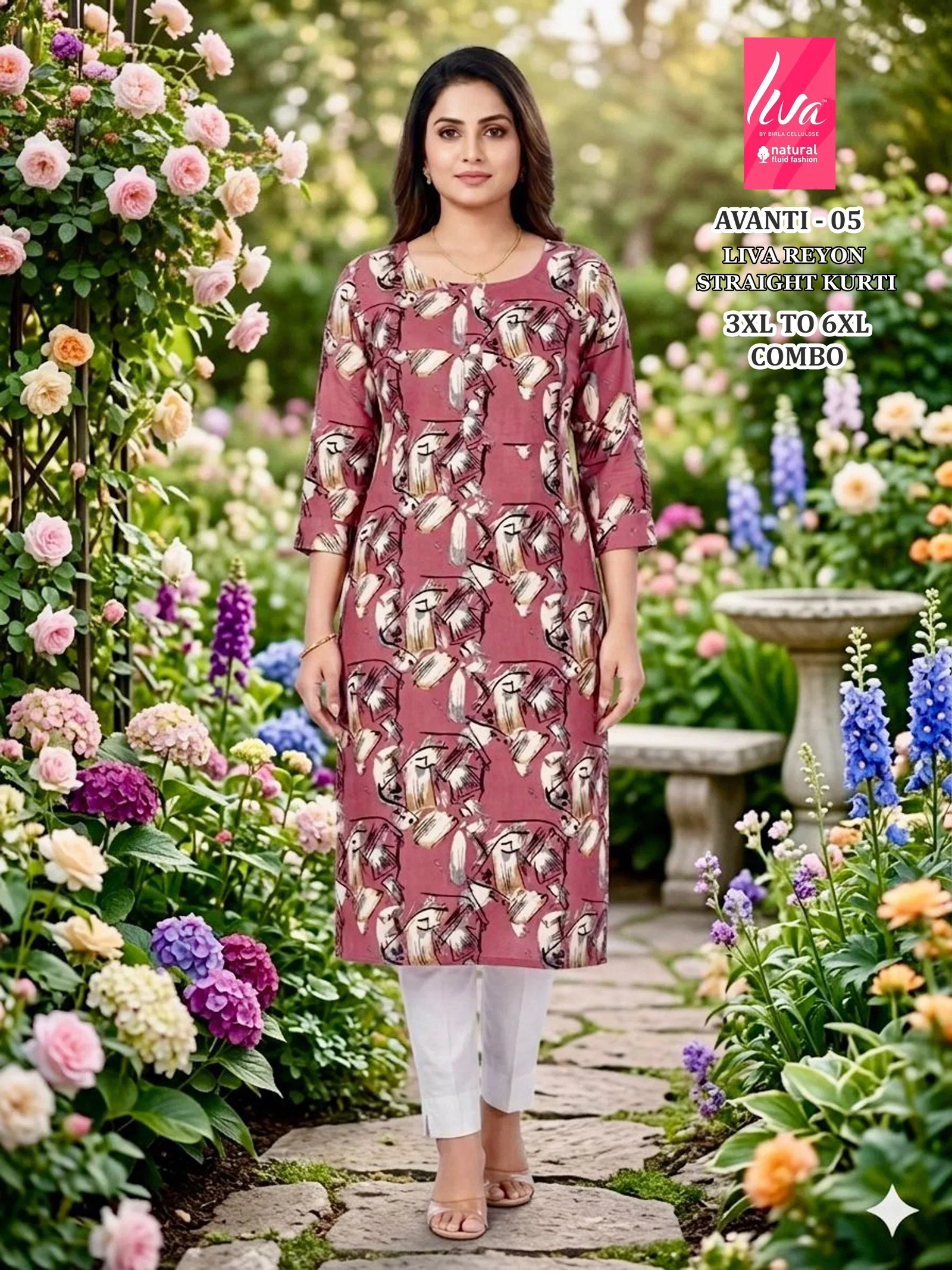 Beautiful Liva Avanti 1 To 10 Liva Rayon Printed Long Kurti Collection Wholesale 2026