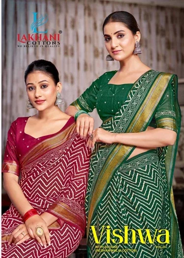 Lakhani Vishwa Vol 04 Cotton Printed Saree Wholesale