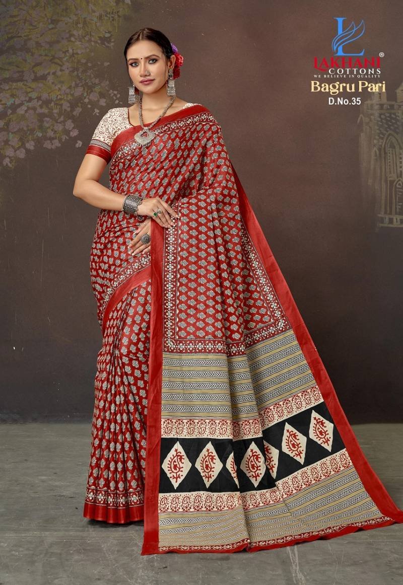 Lakhani Bagru Pari Vol 4 Cotton Printed Saree Collection Wholesale