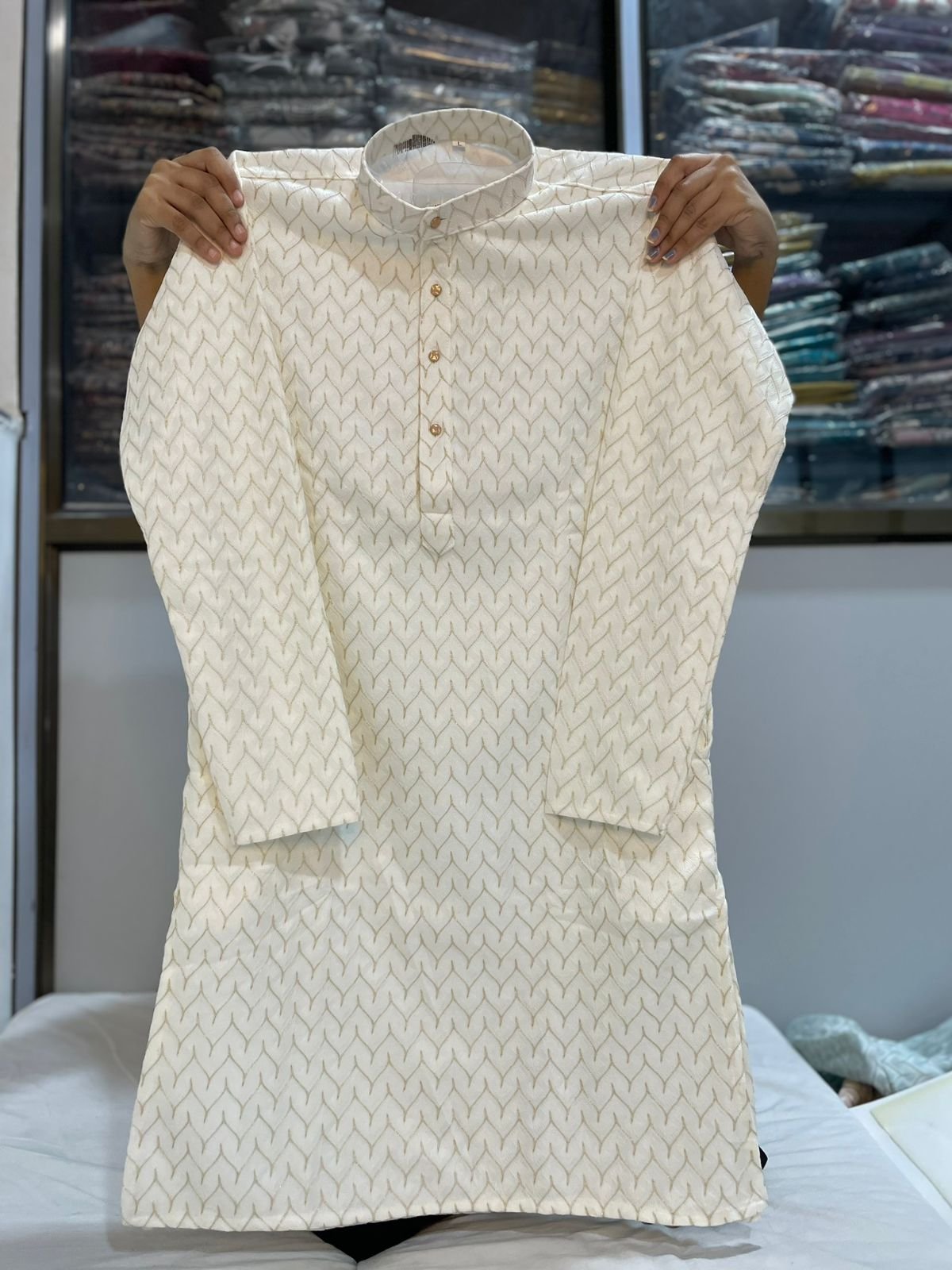 Latest Lekha LI Dhurandhar Silk All Over Work Kurta Pajama Wholesale 2026