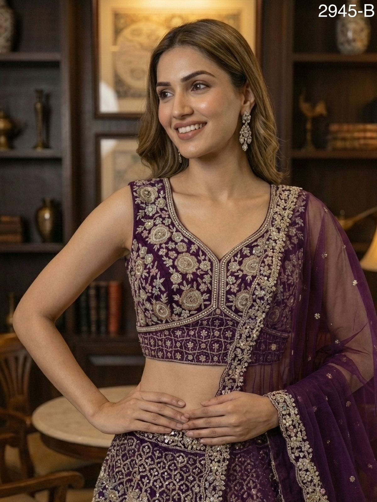 Anjani 2945 Elegant Embroidery and work Party wear Lehenag Choli Collection Wholesale