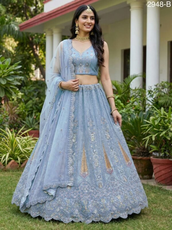 Launching Anjani 2948 Exquisite Embroidery work and Patch style work Partywear Lehenga Choli Collection Wholesale 2026
