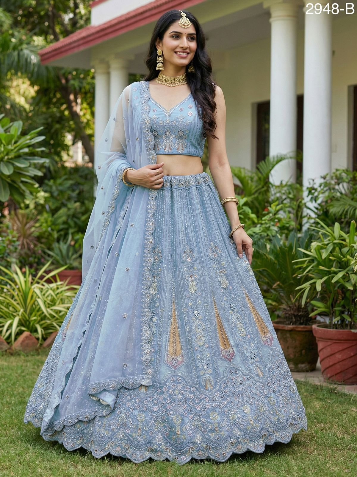 Launching Anjani 2948 Exquisite Embroidery work and Patch style work Partywear Lehenga Choli Collection Wholesale 2026