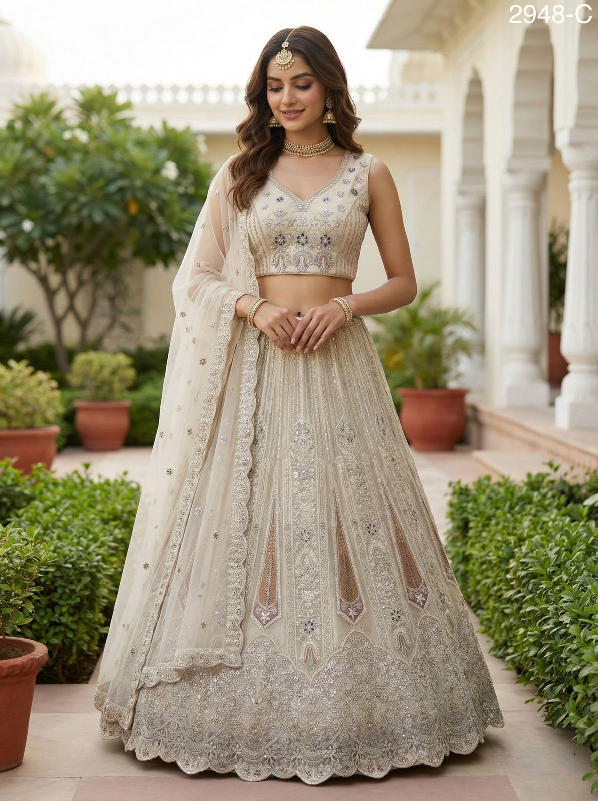 Launching Anjani 2948 Exquisite Embroidery work and Patch style work Partywear Lehenga Choli Collection Wholesale 2026