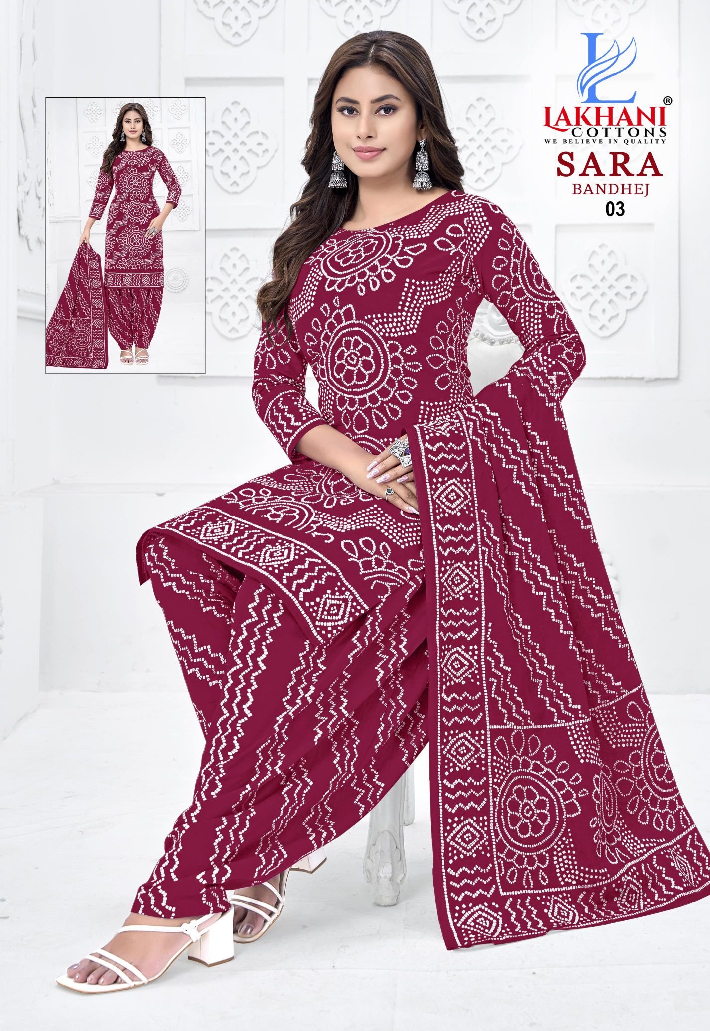 Launching Lakhani Sara Bandhej Vol 01 Cotton Printed Dress Material Collection Wholesale 2026
