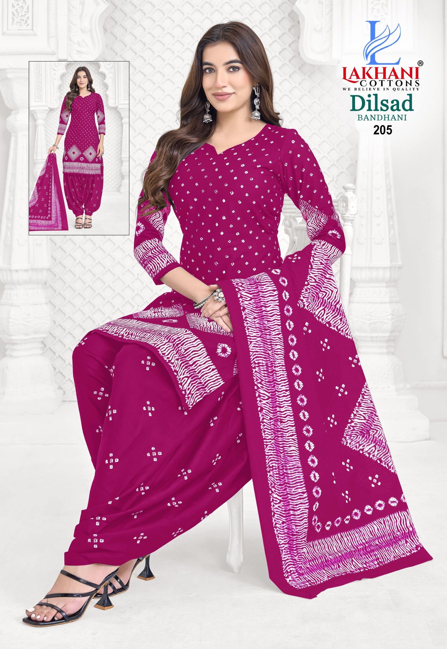 Beautiful Lakhani Dilsad Bandhani Vol 02 Cotton Printed Fancy Dress Material Wholesale 2026
