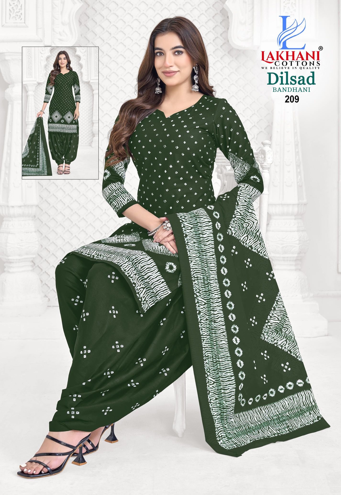 Beautiful Lakhani Dilsad Bandhani Vol 02 Cotton Printed Fancy Dress Material Wholesale 2026
