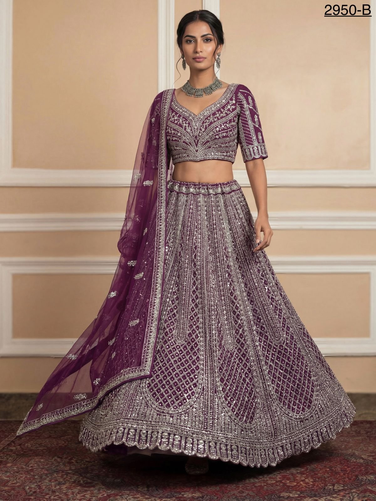 Launching Anjani 2950 Motif style Zircon Studded Designer Lehenga Choli Collection Wholesale 2026