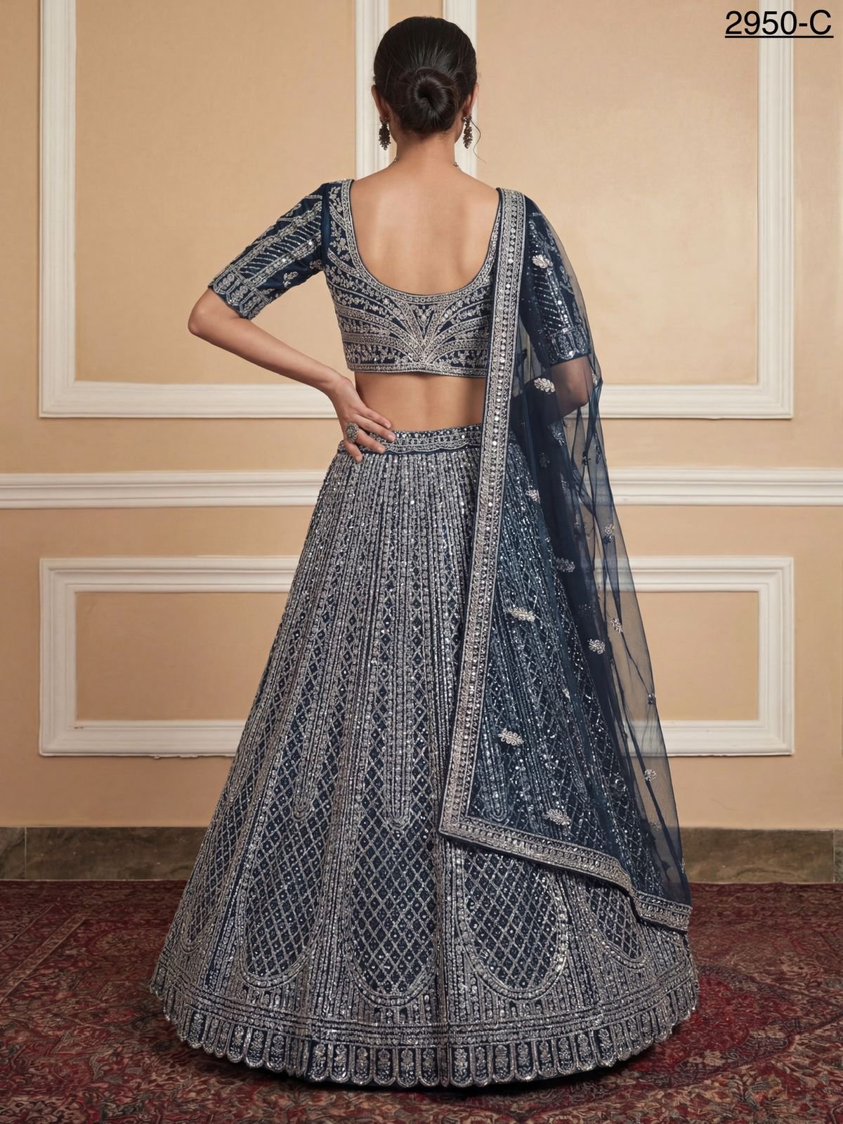 Launching Anjani 2950 Motif style Zircon Studded Designer Lehenga Choli Collection Wholesale 2026
