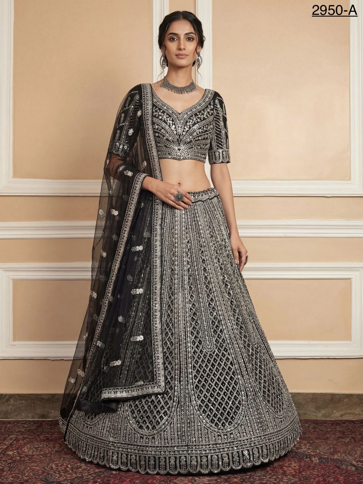 Launching Anjani 2950 Motif style Zircon Studded Designer Lehenga Choli Collection Wholesale 2026