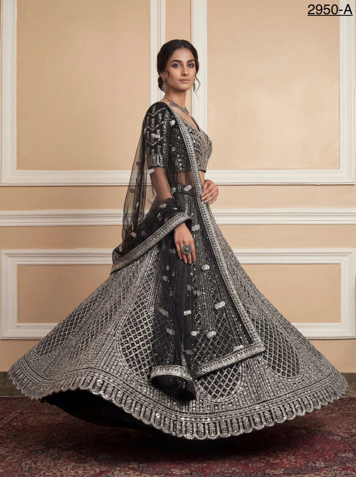 Launching Anjani 2950 Motif style Zircon Studded Designer Lehenga Choli Collection Wholesale 2026