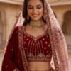 Anjani 2964 Patchwork Embroidery on Velvet Lehenga choli with Two Beautiful Dupatta Collection Wholesale