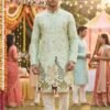 Stylish Lekha LI Manyavar Peacock Pure Silk Thread And Sequins Work Kurta Pajama Wholesale 2026