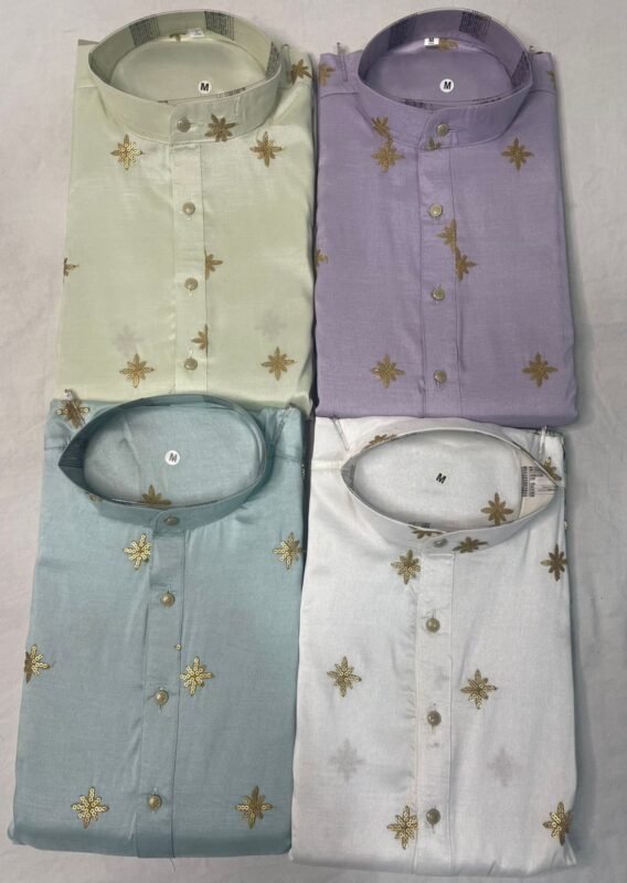 Stylish Lekha LI Manyavar Peacock Pure Silk Thread And Sequins Work Kurta Pajama Wholesale 2026