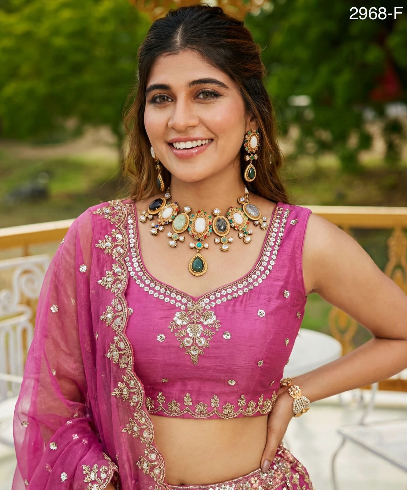 Anjani 2968 Vol 1 Handwork Motif And Crystal Work Lehenga Choli Collection Wholesale