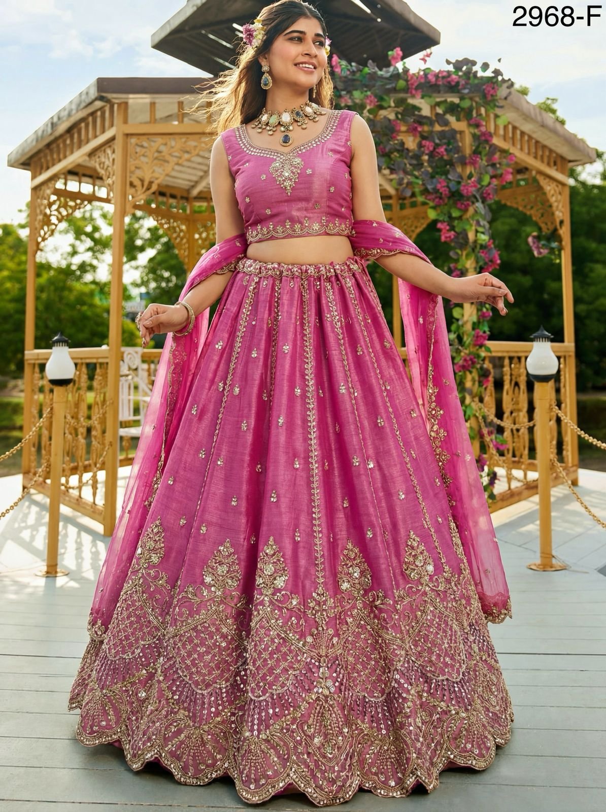 Stylish Anjani 2968 Vol 1 Handwork Motif And Crystal Work Lehenga Choli Collection Wholesale 2026