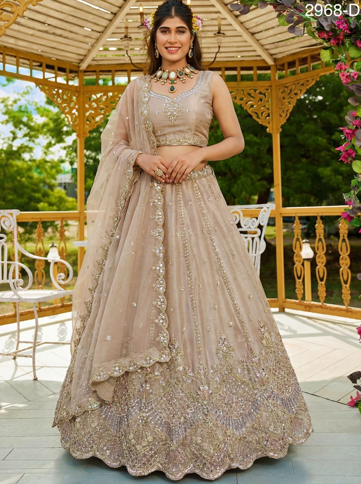 Stylish Anjani 2968 Vol 1 Handwork Motif And Crystal Work Lehenga Choli Collection Wholesale 2026
