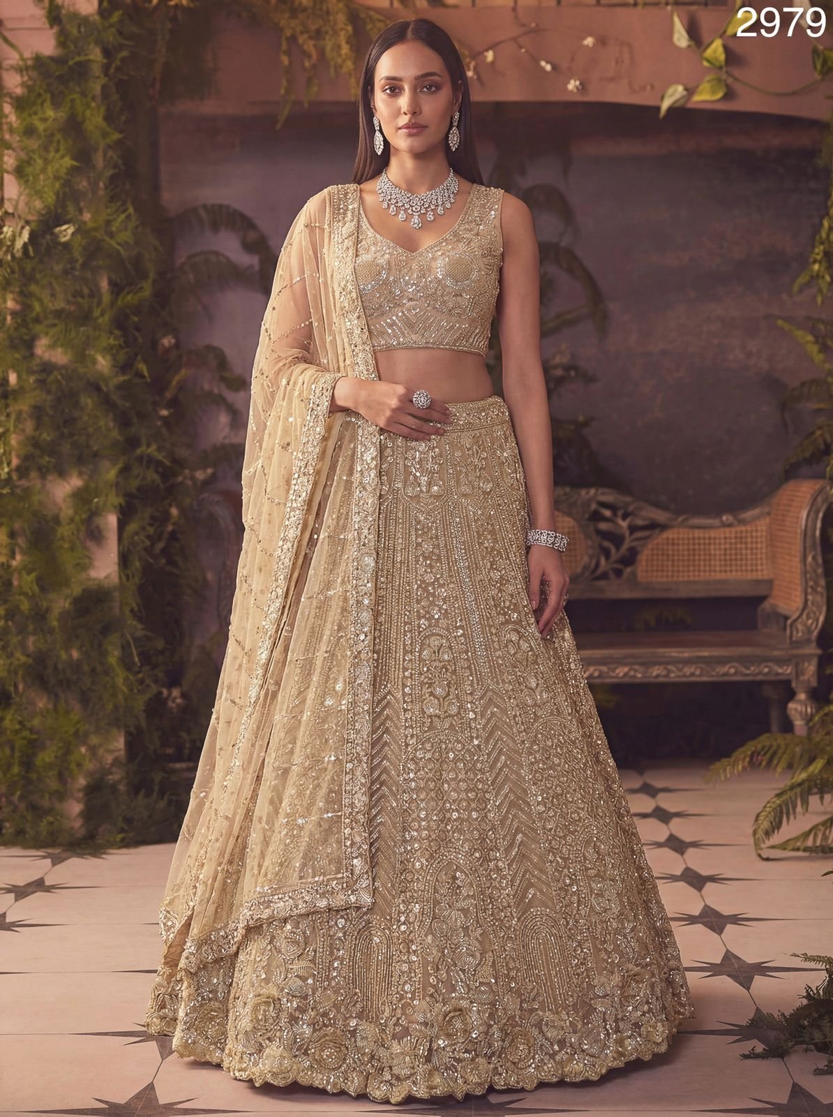 Stylish Anjani 2979 Stunning Sober Golden Party Wear Lehenga Choli Collection Wholesale 2026