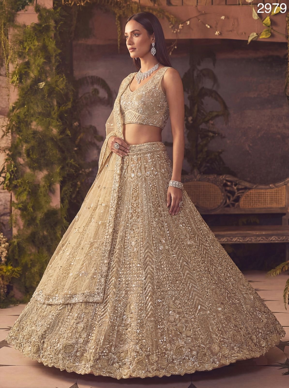 Stylish Anjani 2979 Stunning Sober Golden Party Wear Lehenga Choli Collection Wholesale 2026