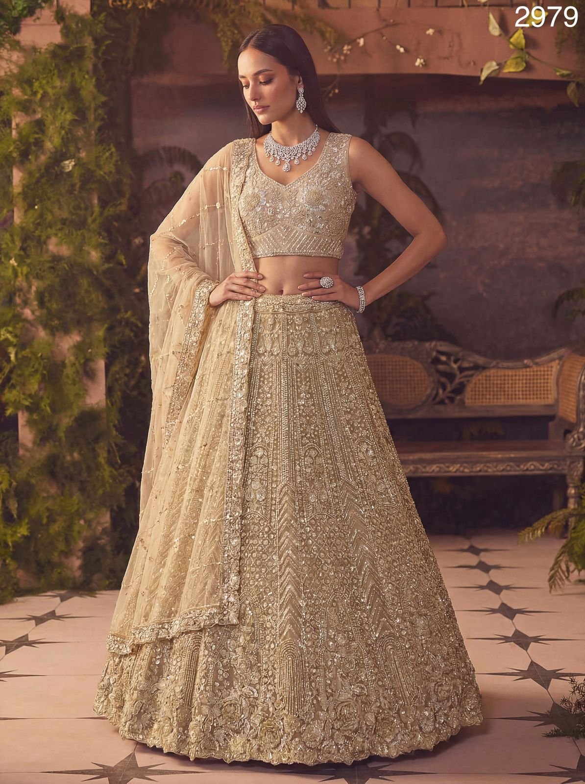 Stylish Anjani 2979 Stunning Sober Golden Party Wear Lehenga Choli Collection Wholesale 2026