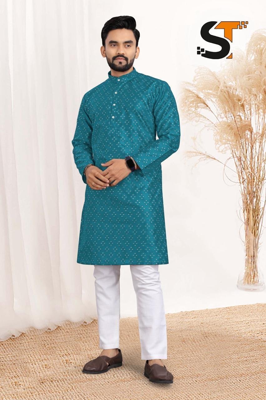 Stylish lekha Sal Kurta 20 Silk Jacquard Kurta With Pajama Wholesale 2026