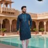 Latest lekha Sal 5 Roman Silk Embroidery And Mirror Work Mens Kurta Pajama Wholesale 2026