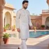Latest lekha Sal 5 Roman Silk Embroidery And Mirror Work Mens Kurta Pajama Wholesale 2026