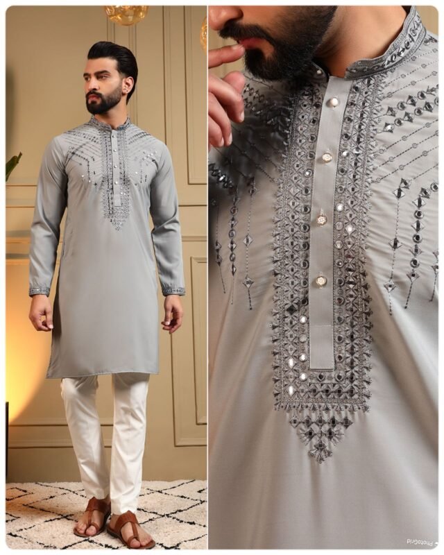 Buy Lekha LI Utsav 15 Armaani Lachko Heavy Embroidery Sequins Work Mens Kurta Pajama Wholesale 2026