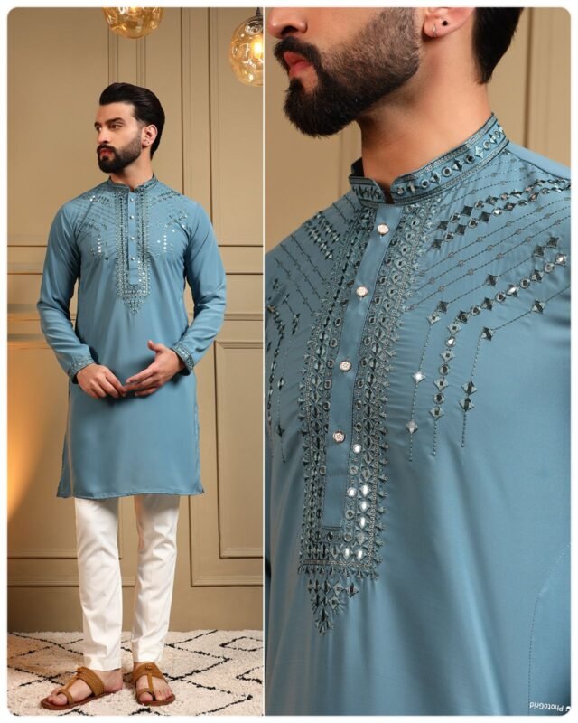 Buy Lekha LI Utsav 15 Armaani Lachko Heavy Embroidery Sequins Work Mens Kurta Pajama Wholesale 2026