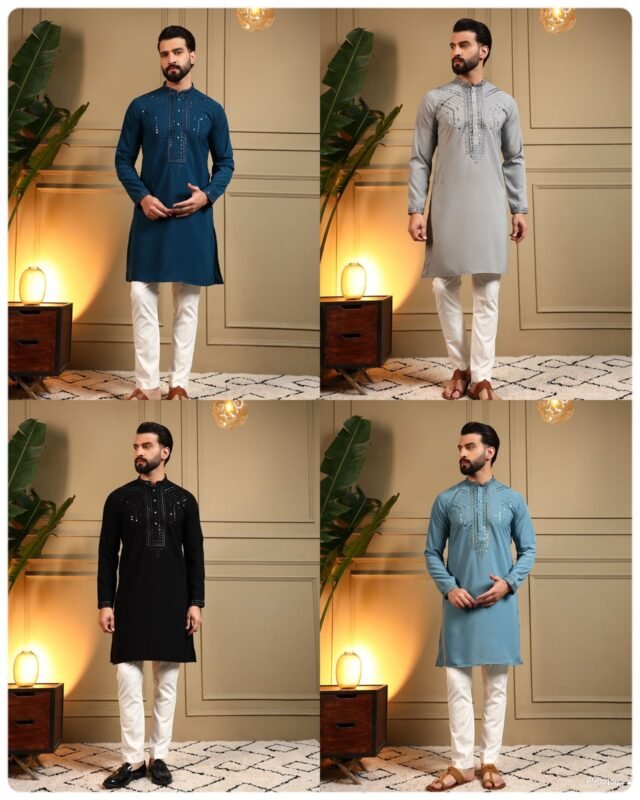 Buy Lekha LI Utsav 15 Armaani Lachko Heavy Embroidery Sequins Work Mens Kurta Pajama Wholesale 2026