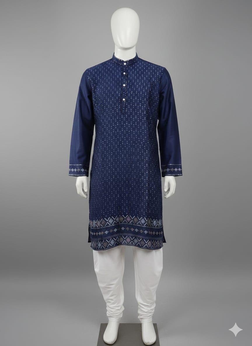 Buy Lekha Sal 6 Pure Silk Sequins Work Mens Kurta Pajama Wholesale 2026