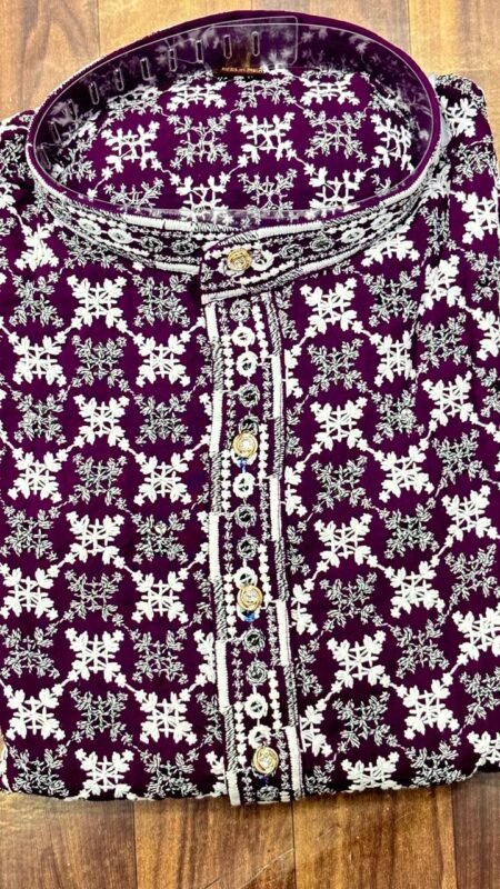 Stylish Lekha Sal 7 Heavy Rayon Chikan Work Wedding Wear Mens Kurta Pajama Wholesale 2026