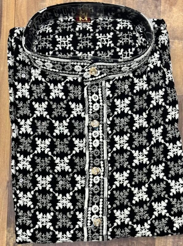 Stylish Lekha Sal 7 Heavy Rayon Chikan Work Wedding Wear Mens Kurta Pajama Wholesale 2026