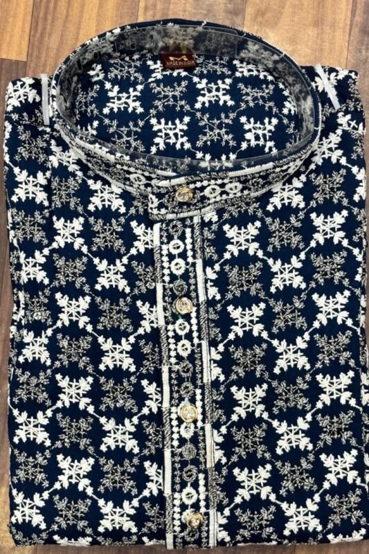 Stylish Lekha Sal 7 Heavy Rayon Chikan Work Wedding Wear Mens Kurta Pajama Wholesale 2026