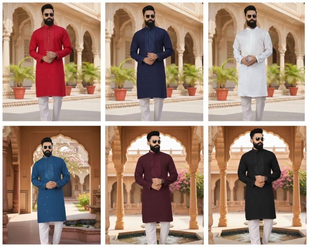 Stylish Lekha Sal 8 Luxurious 14 kg Silk Intricate Work Mens Kurta Pajama Wholesale 2026