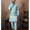 Buy Lekha Sal 17 Groom Malain Satin Heavy Work Koti Kurta Pajama Wholesale 2026