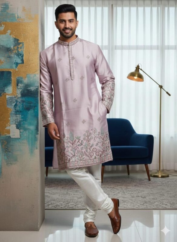 Launching Lekha Sal 18 Pure Silk Thread Work Kurta With Pajama Wholesale 2026